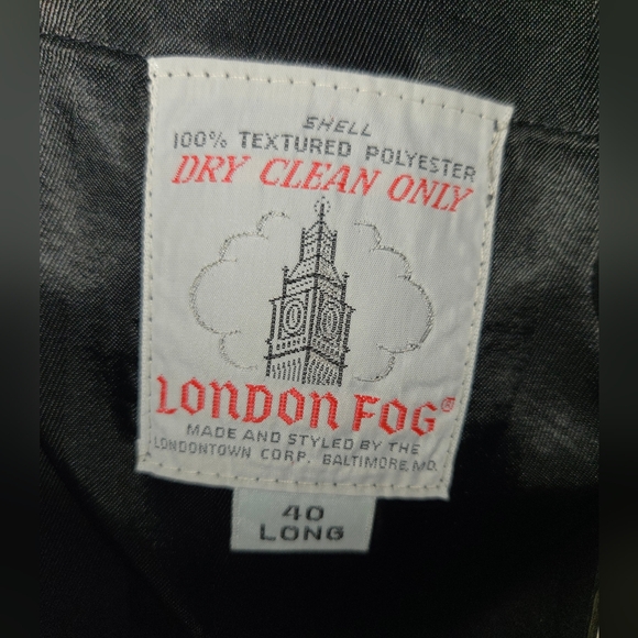 40L Vintage London Fog Limited Edition Overcoat Micro-Houndstooth Made in USA - Picture 5 of 16